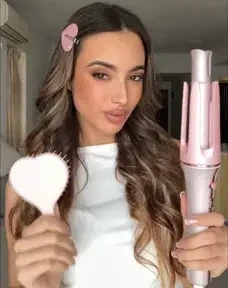 فر کننده مو شیگلم سایز ۲۵ میلیمتر صورتی